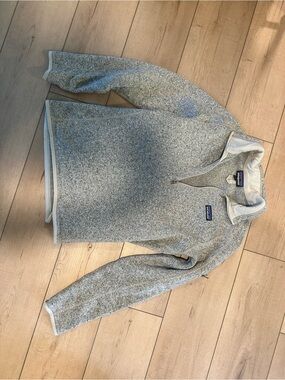 Patagonia Womens Gray Sweater Quarter-Zip Pullover